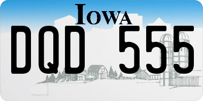 IA license plate DQD555