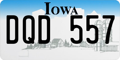 IA license plate DQD557