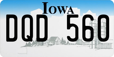 IA license plate DQD560