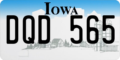 IA license plate DQD565