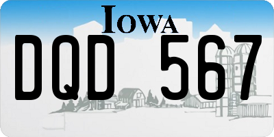 IA license plate DQD567