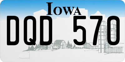 IA license plate DQD570
