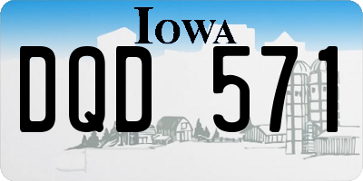 IA license plate DQD571