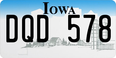 IA license plate DQD578