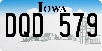 IA license plate DQD579