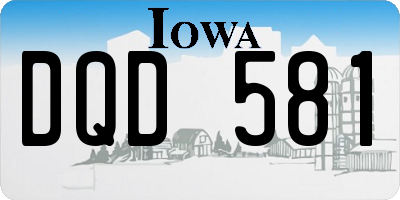 IA license plate DQD581