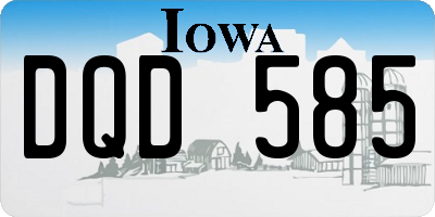 IA license plate DQD585