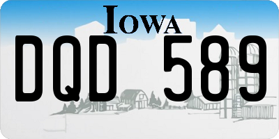 IA license plate DQD589