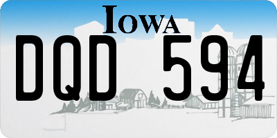 IA license plate DQD594