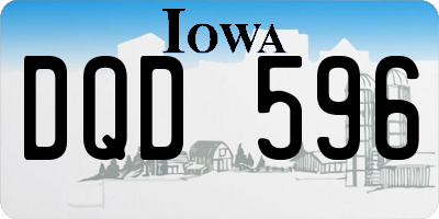 IA license plate DQD596