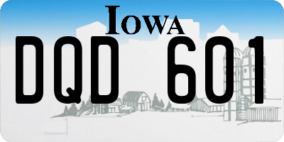 IA license plate DQD601
