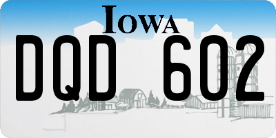 IA license plate DQD602