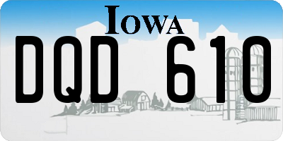 IA license plate DQD610