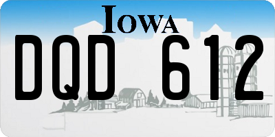 IA license plate DQD612