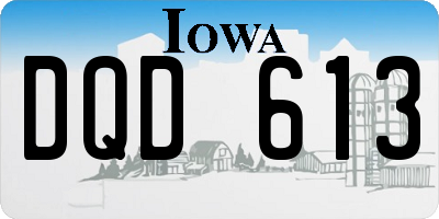 IA license plate DQD613