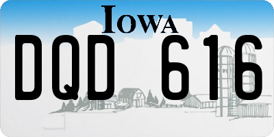 IA license plate DQD616