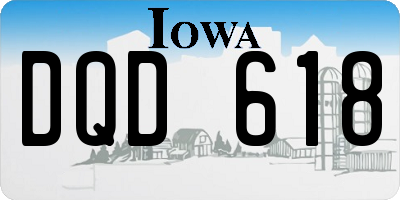 IA license plate DQD618