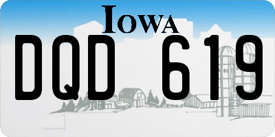 IA license plate DQD619