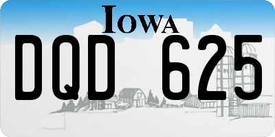 IA license plate DQD625