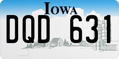IA license plate DQD631