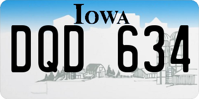 IA license plate DQD634