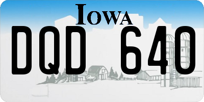 IA license plate DQD640