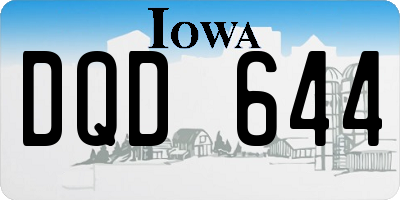 IA license plate DQD644