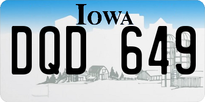 IA license plate DQD649