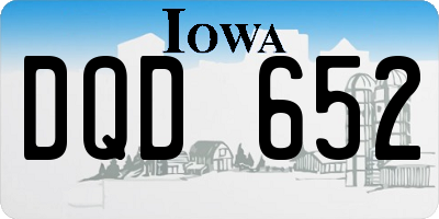 IA license plate DQD652