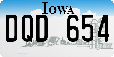 IA license plate DQD654