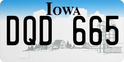 IA license plate DQD665