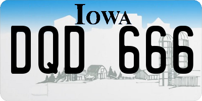 IA license plate DQD666