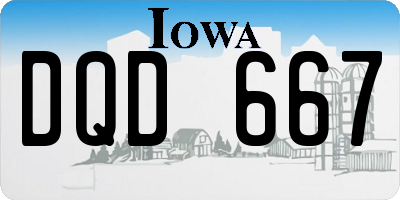 IA license plate DQD667