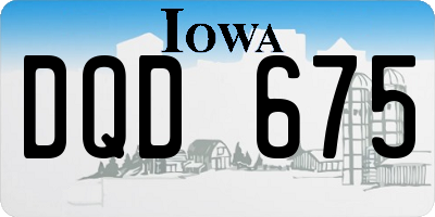 IA license plate DQD675