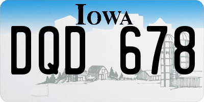 IA license plate DQD678