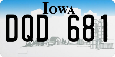 IA license plate DQD681