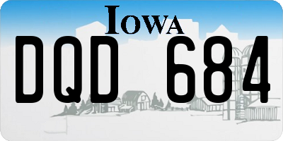 IA license plate DQD684