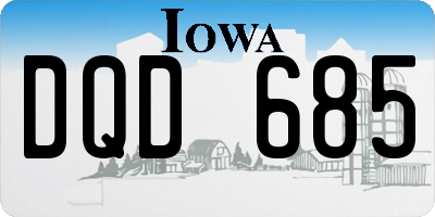 IA license plate DQD685