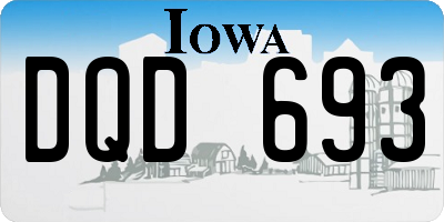 IA license plate DQD693