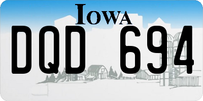 IA license plate DQD694
