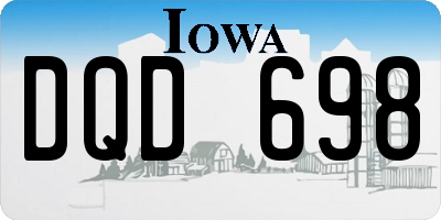 IA license plate DQD698