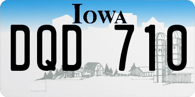 IA license plate DQD710