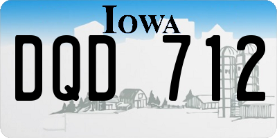 IA license plate DQD712