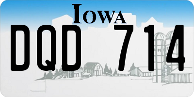 IA license plate DQD714