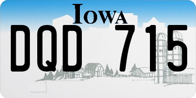IA license plate DQD715