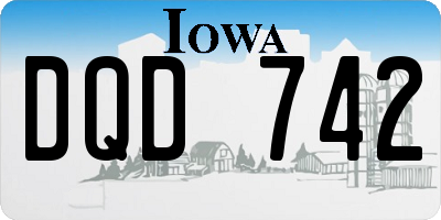 IA license plate DQD742