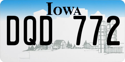 IA license plate DQD772