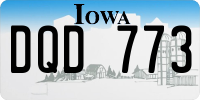 IA license plate DQD773