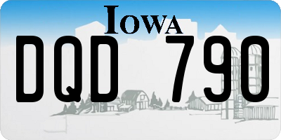 IA license plate DQD790