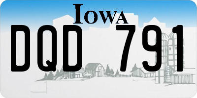 IA license plate DQD791